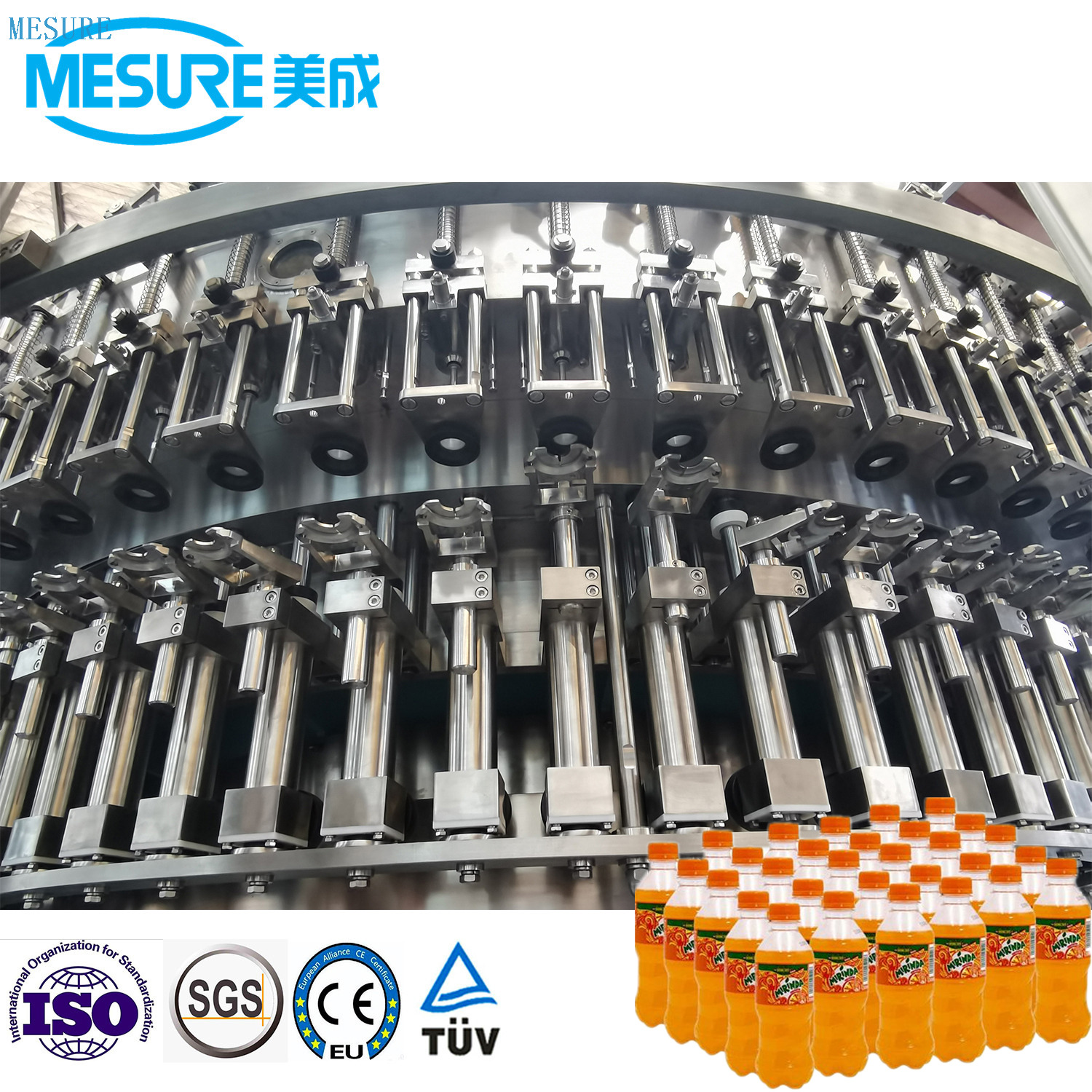 15000bph yüksek hızlı evcil hayvan şişesi CSD doldurma hattı 