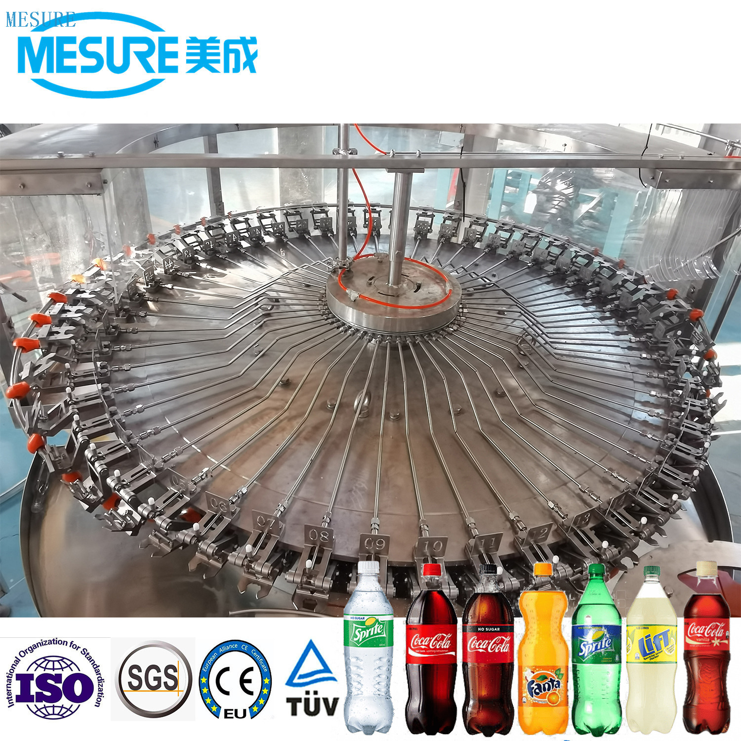 Karbonatlı İçecek Otomatik Fil Serisi-3'ü Durdurma/Dolgu/Kapak Hattı