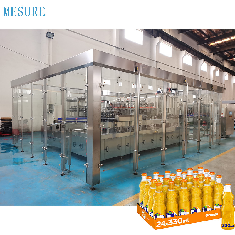 Otomatik Hassas Cam Şişe Karbonatlı İçecek Dolgu Doldurma Makinesi Hattı