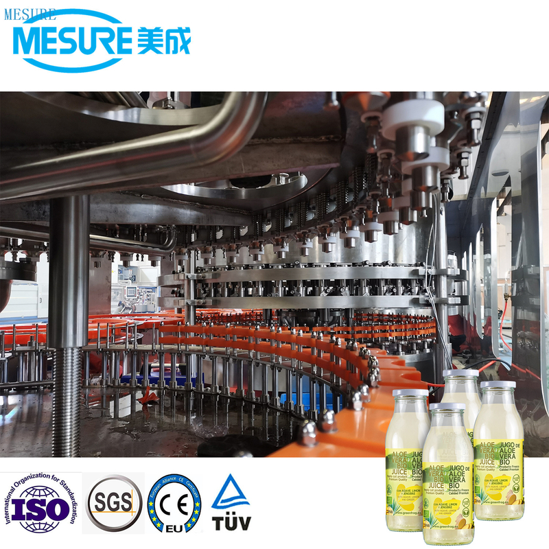 ROPP kapağı ile 12000bph cam şişe suyu dolgu makinesi