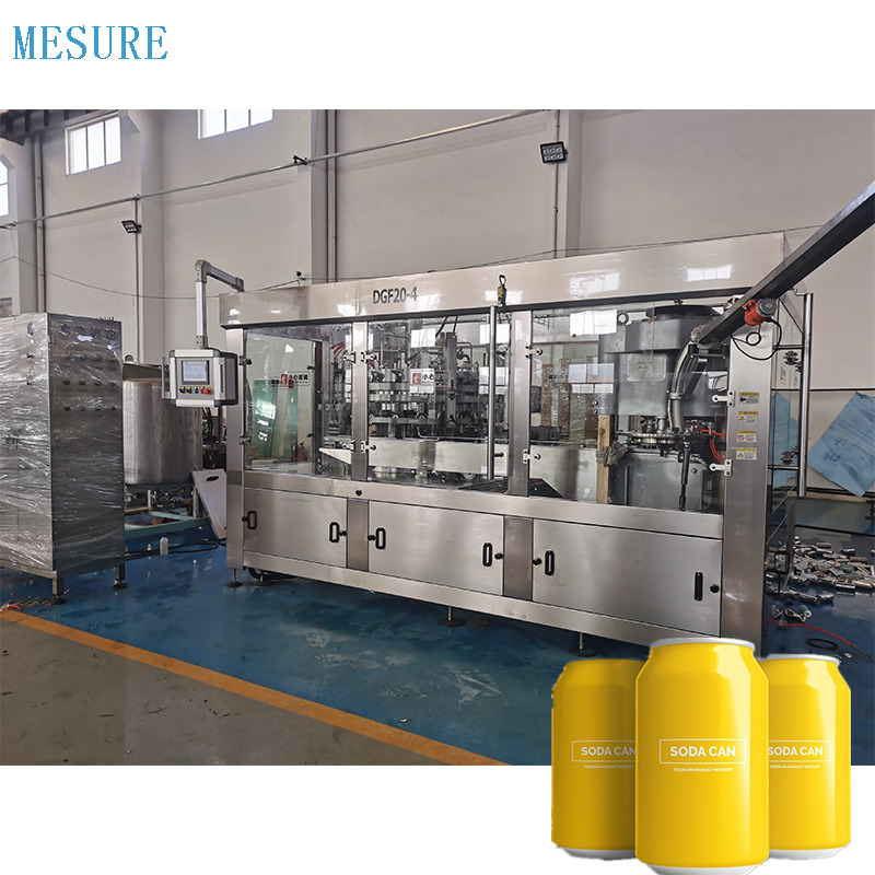 Kompakt gazlı küçük işletmeler için doldurma hattı, ayarlanabilir kurulum