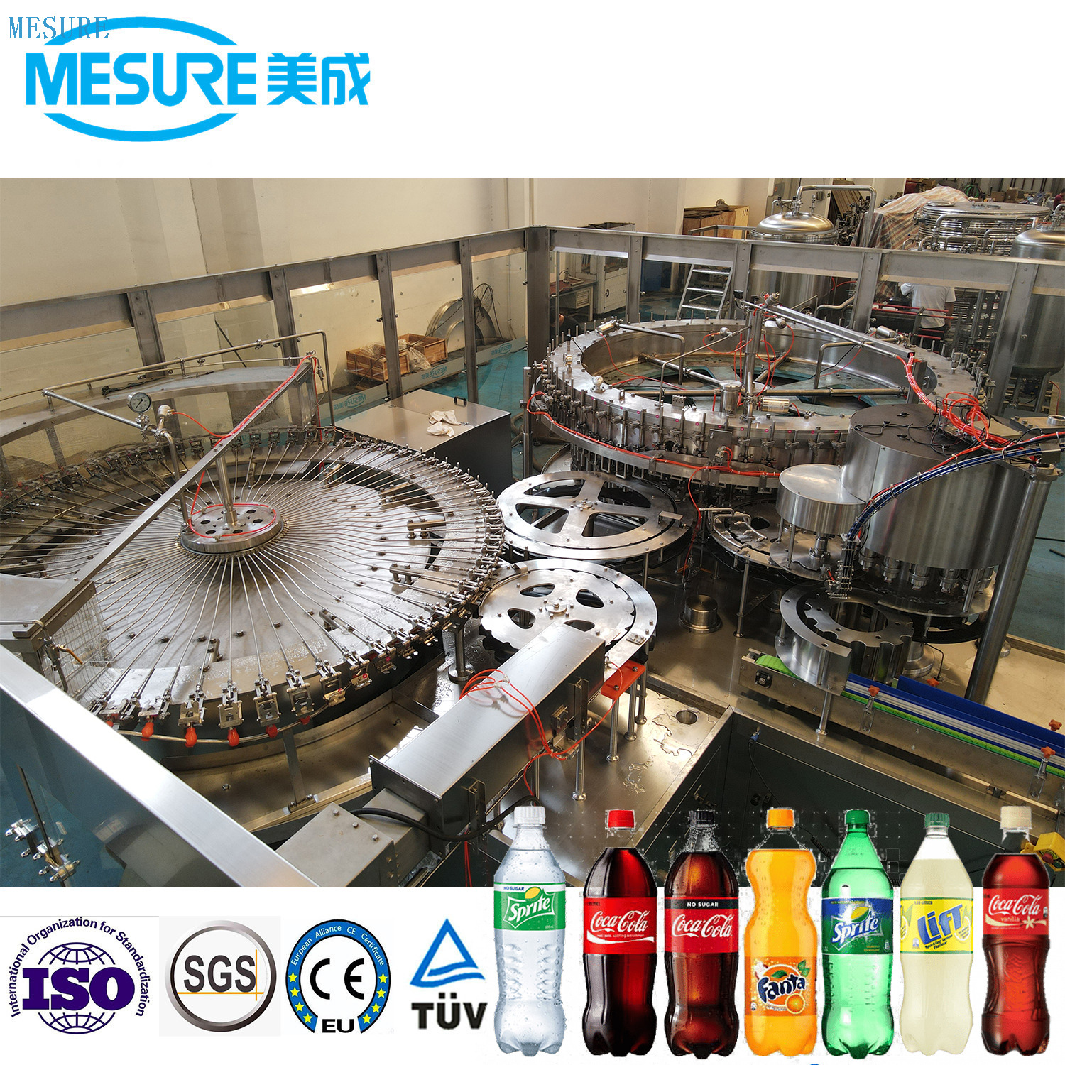 Karbonatlı İçecek Otomatik Fil Serisi-3'ü Durdurma/Dolgu/Kapak Hattı